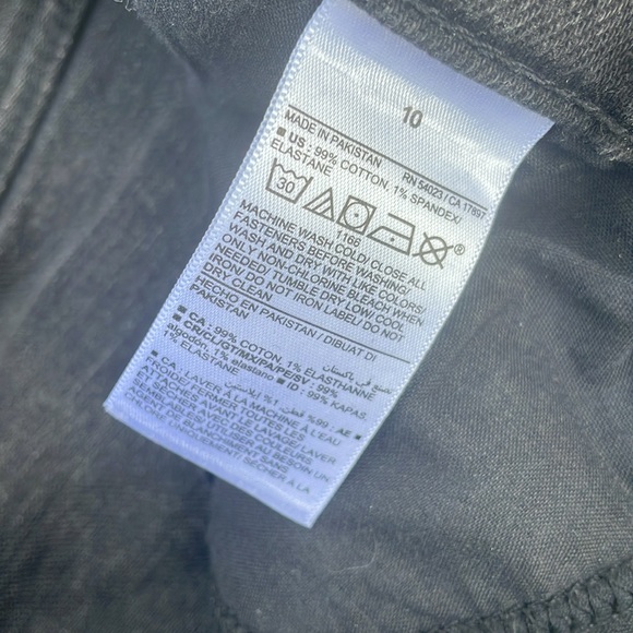 Old Navy Heathered Black Higher High Rise Sky Hi A Line Jean Denim Shorts - Picture 3 of 5